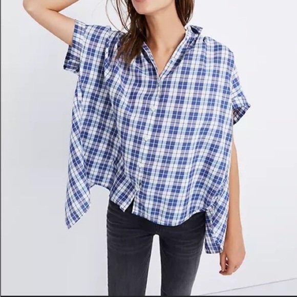 Madewell Tops - Madewell Central Open-Back Linus Plaid